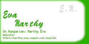 eva marthy business card